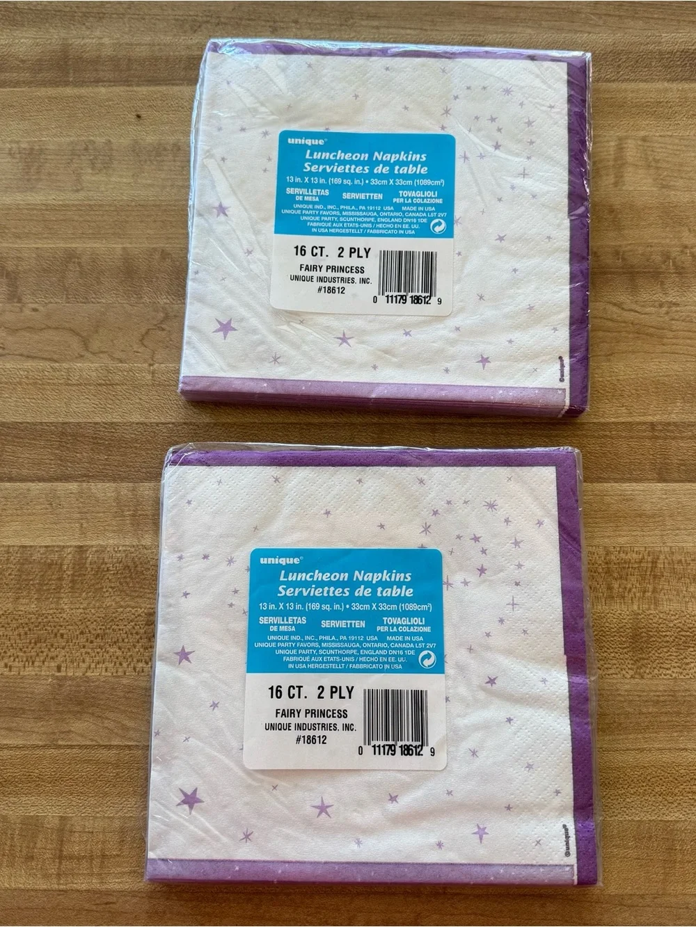 Fairy Princess Luncheon Napkins 2 - 16 Count Packages